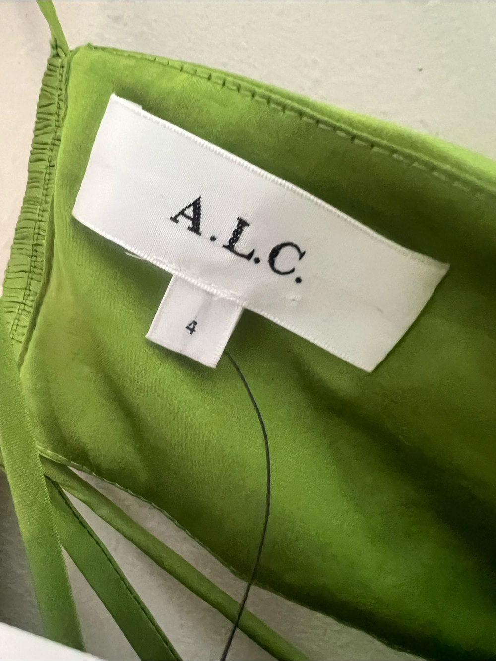 A.L.C. Strapless Pleated Maxi Dress in Lime Green - Picture 12 of 15